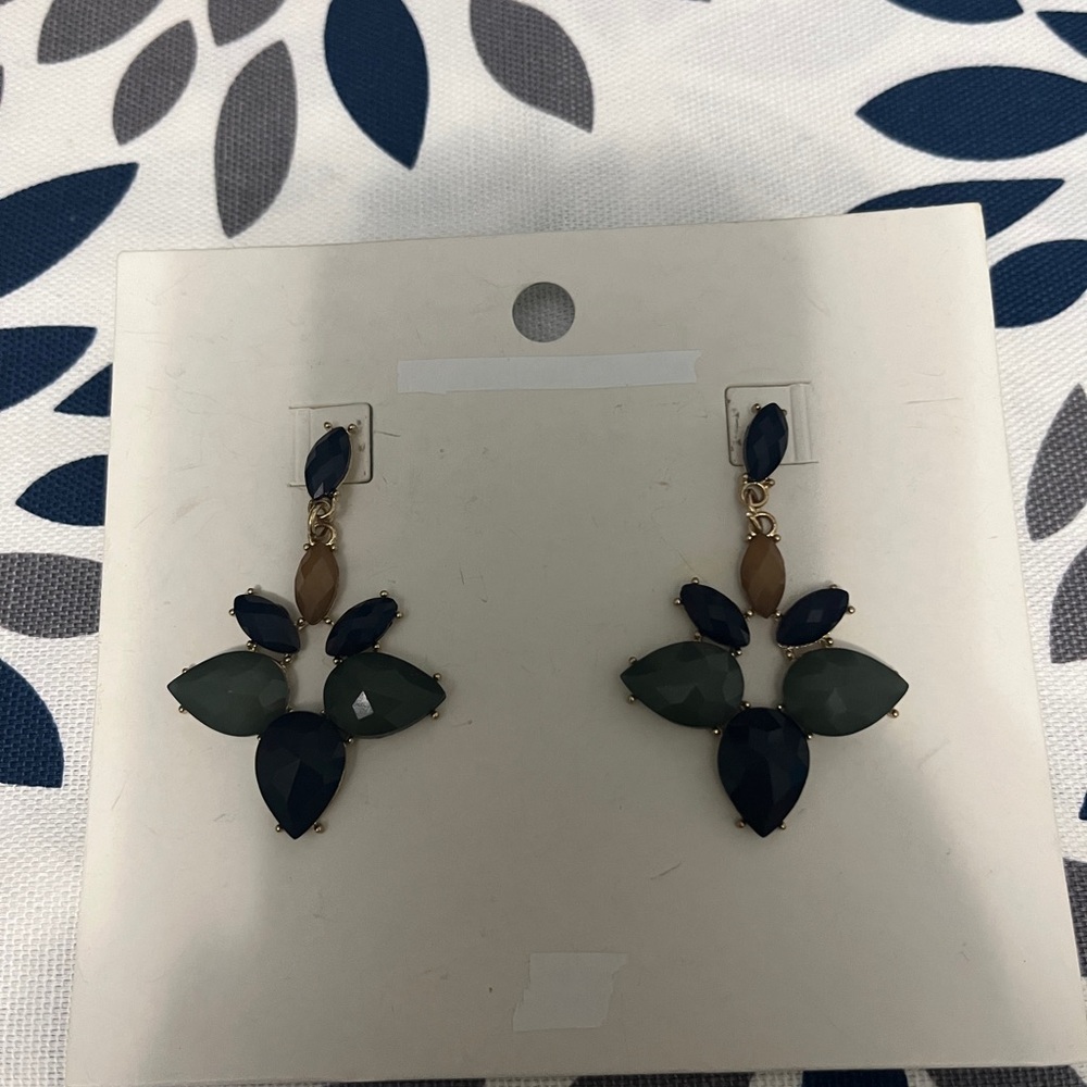 Blue and Green Earrings